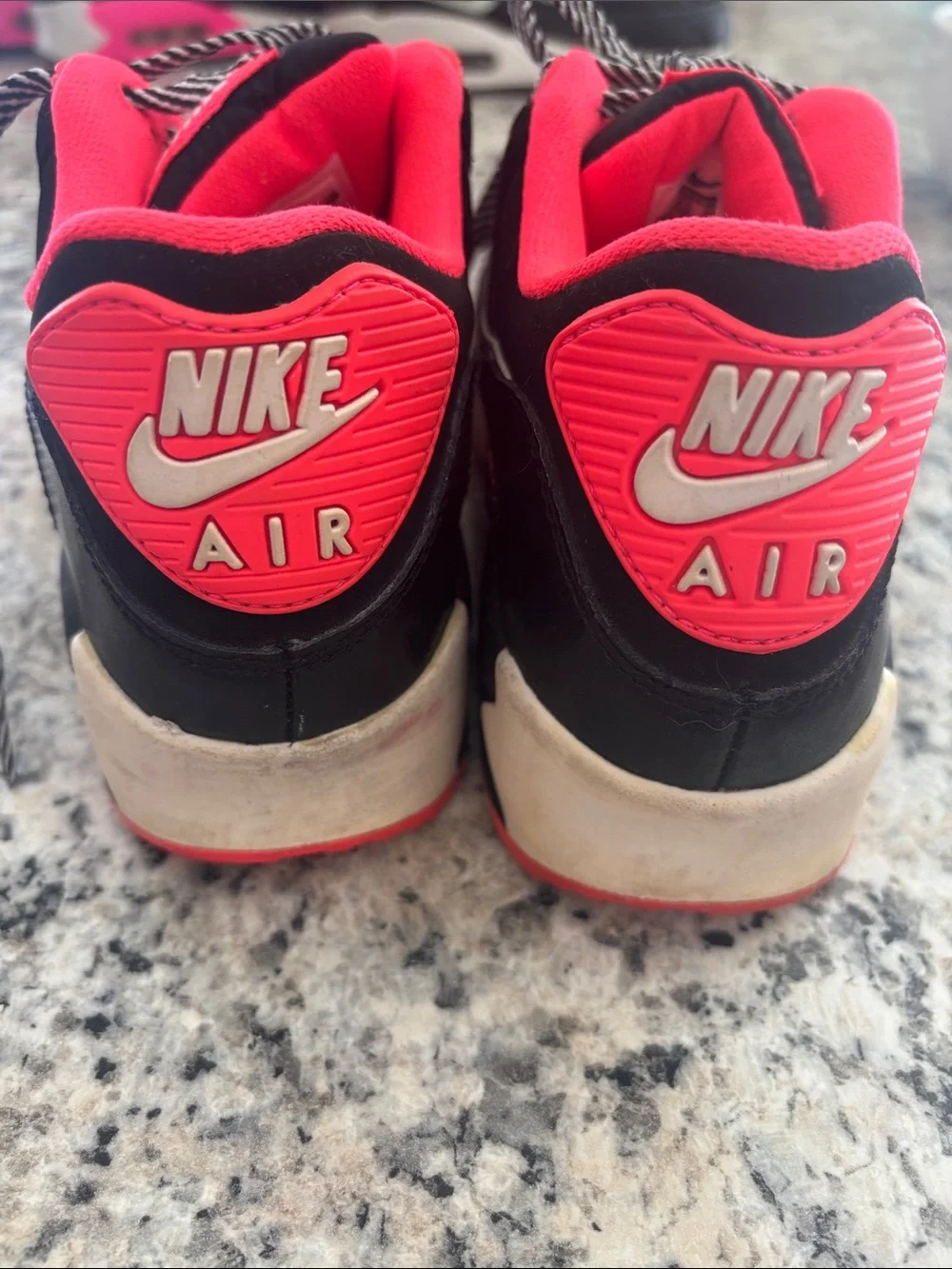 Nike Kids Black and Hot Pink Air Max Sneakers
